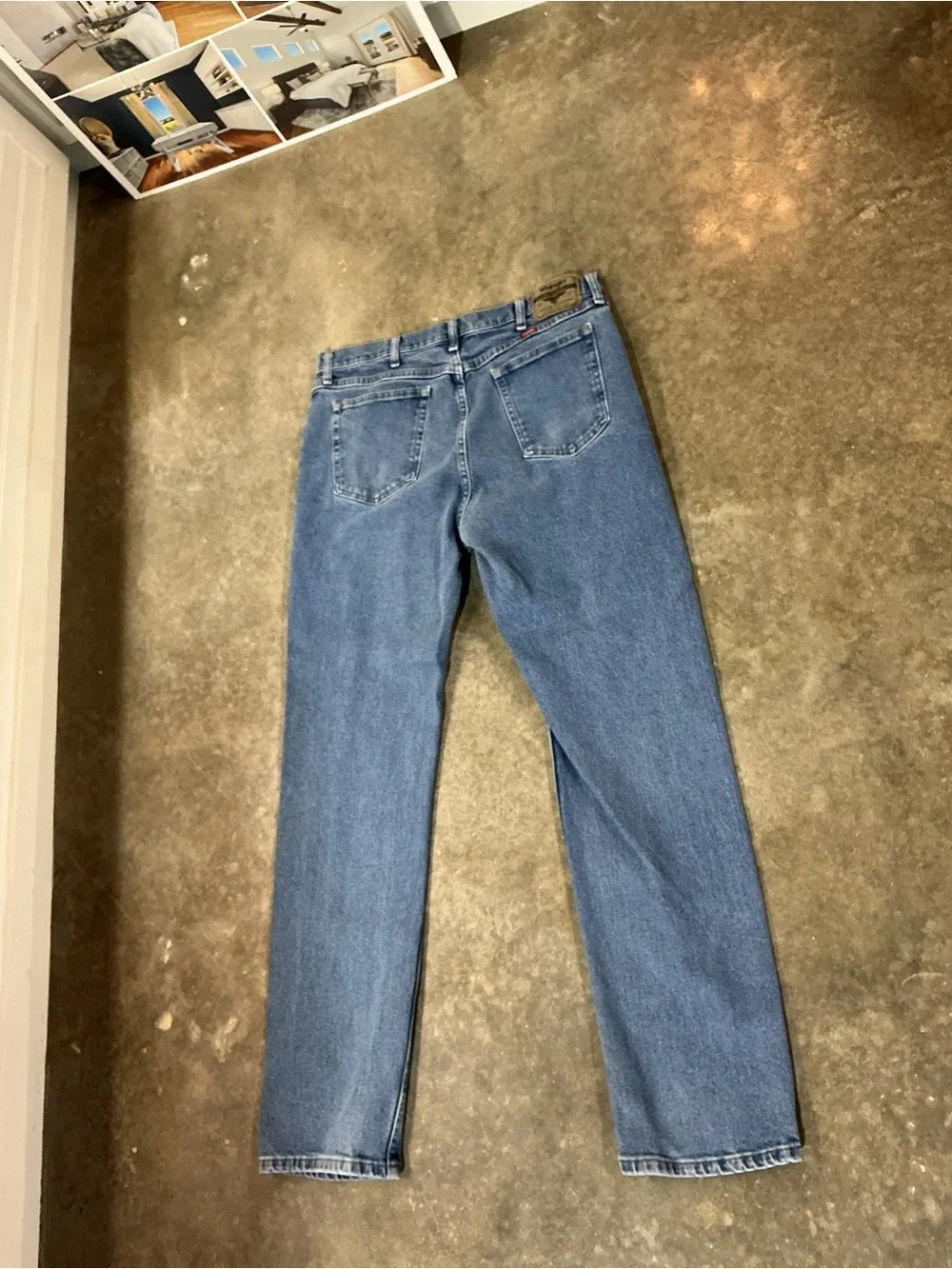 Wrangler Premium Quality Men’s Straight Leg Blue Jeans Classic Denim 36x34